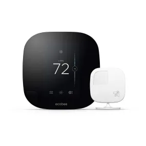 Ecobee3 Smart Wi-Fi Thermostat with Room Sensor - Black