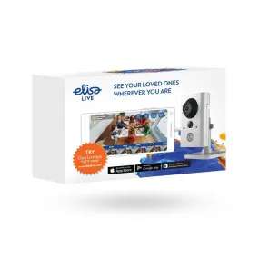 Elisa Live 720p HD IP Camera: Versatile Wireless CCTV Cloud Security Camera & Pet Camera. Live Feed and Motion Detected Alerts. Record, Download and Share Clips. WiFi, Night Vision, 92.5ø Wide Angle Lens, PIR & More. White.