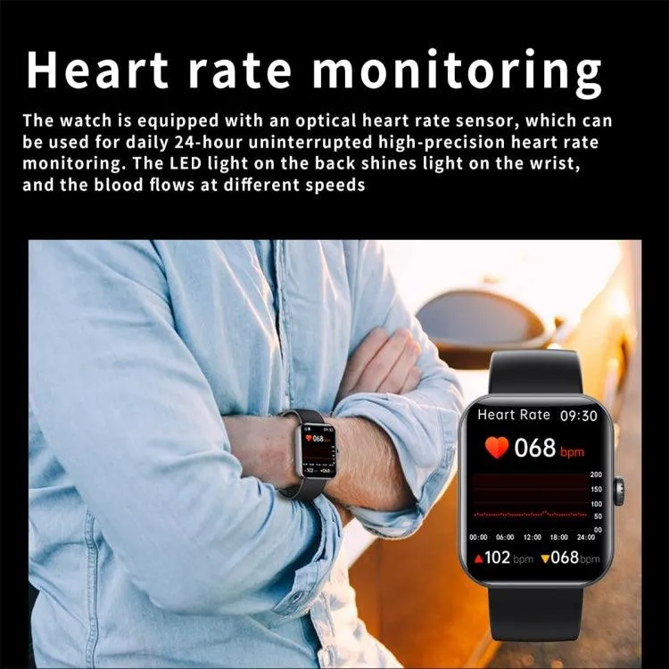 F57L 1.91" Color Display Smartwatch with Heart Rate & Blood Pressure Monitoring