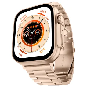 Fire-Boltt Gladiator 1.96" Biggest Display Luxury Stainless Steel Smart Watch with Bluetooth Calling, Voice Assistant &123 Sports Modes, 8 Unique UI Interactions, 24/7 Heart Rate Tracking (Rose Gold)