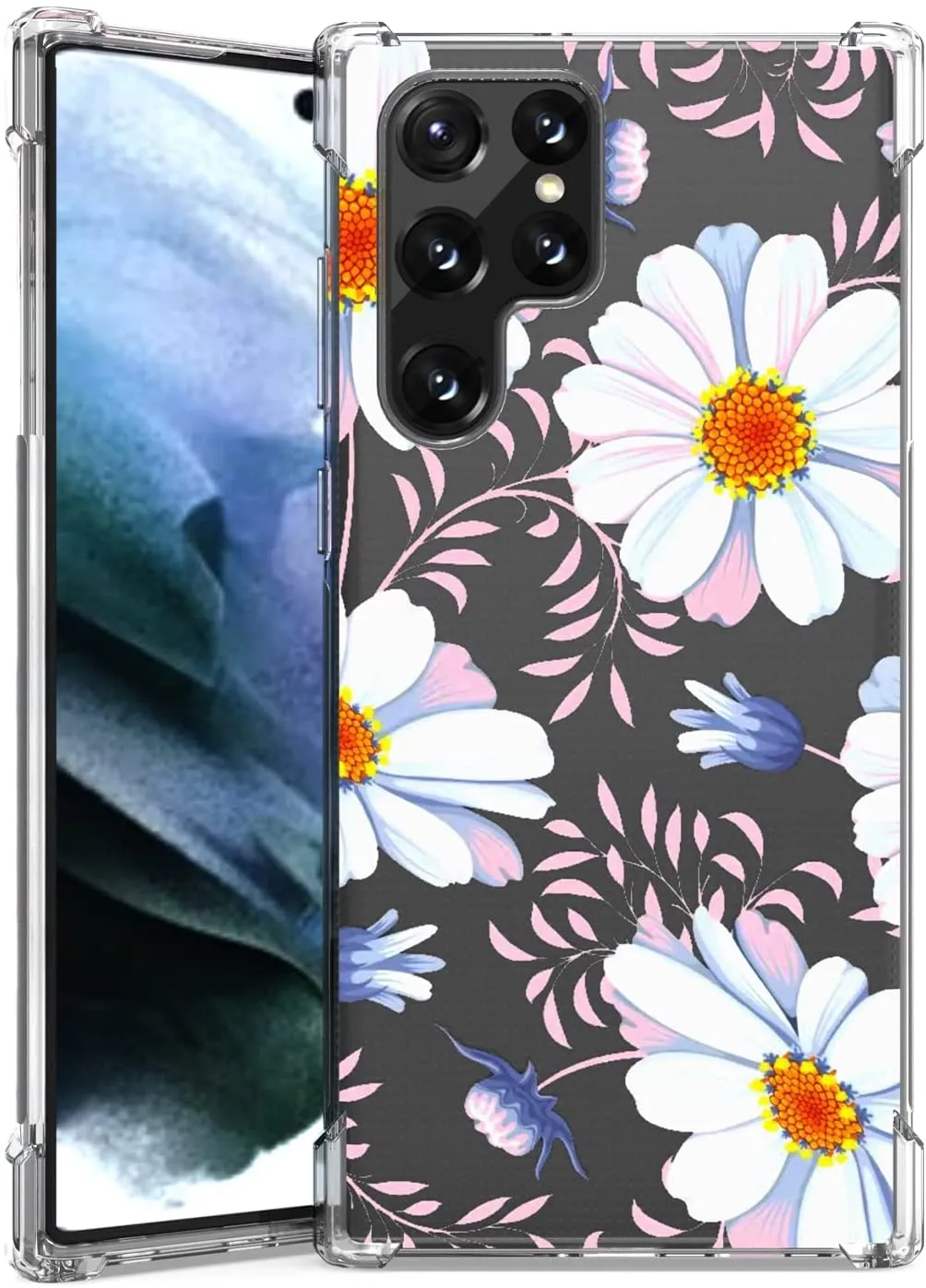 Galaxy S22 Ultra Butterfly Shockproof Bumper Case