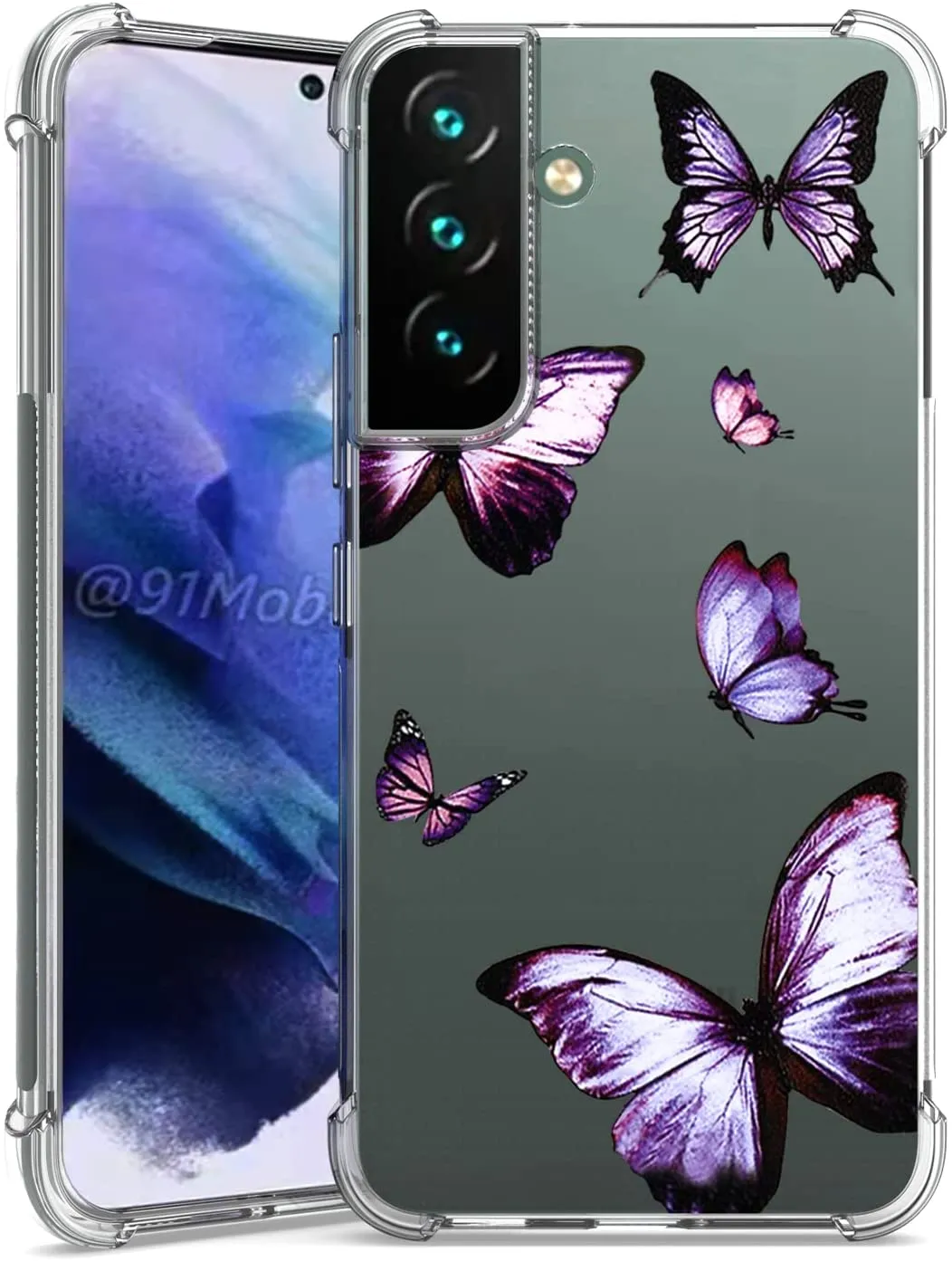 Galaxy S22 Ultra Butterfly Shockproof Bumper Case