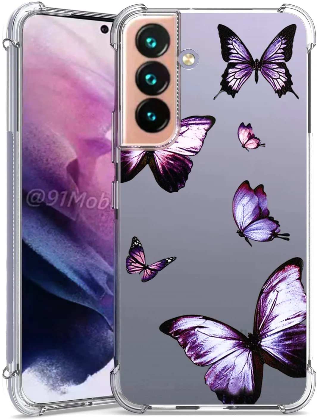 Galaxy S22 Ultra Butterfly Shockproof Bumper Case