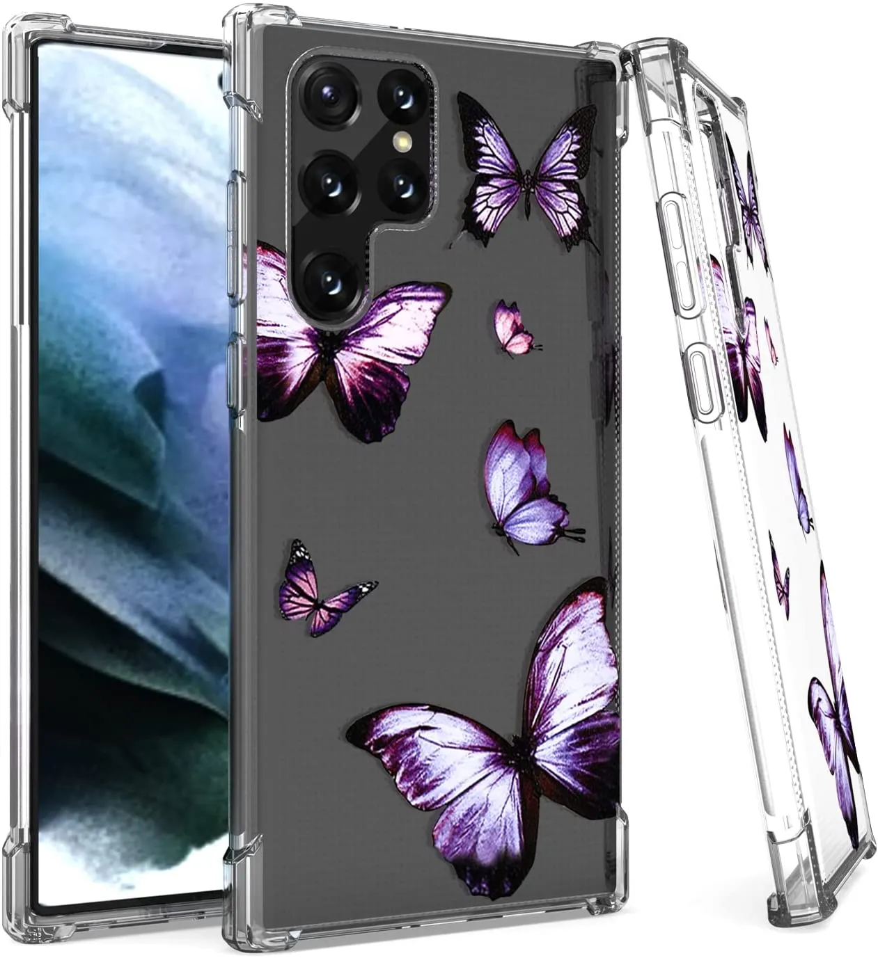 Galaxy S22 Ultra Butterfly Shockproof Bumper Case