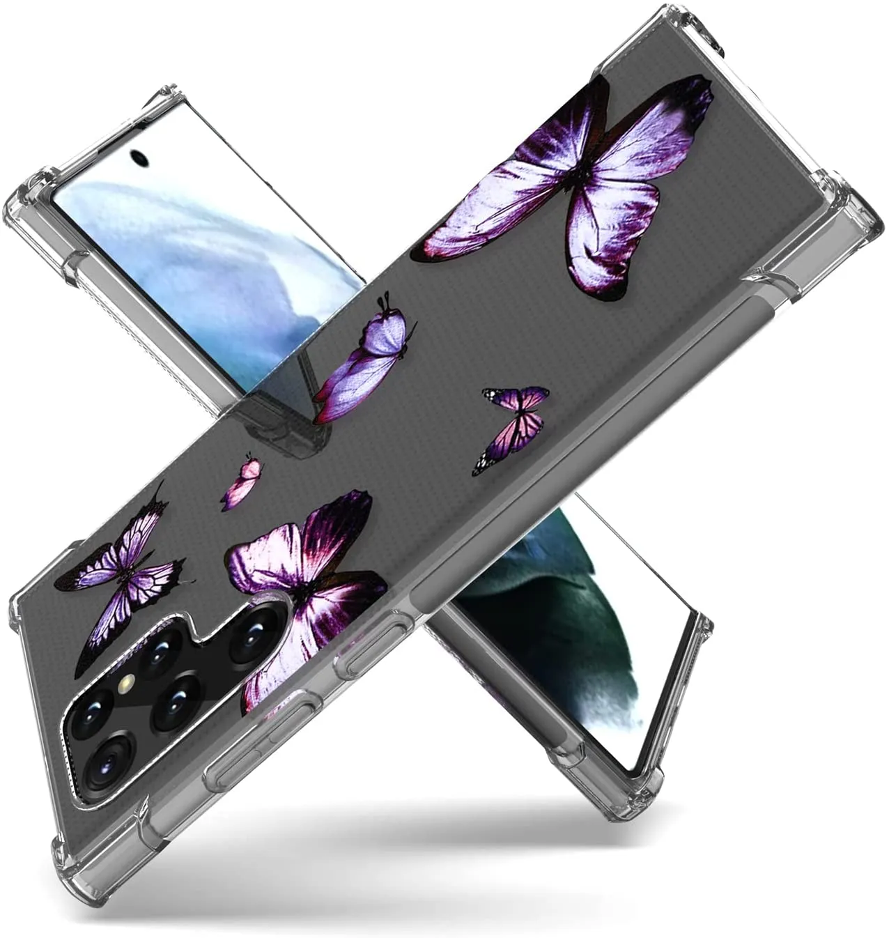 Galaxy S22 Ultra Butterfly Shockproof Bumper Case