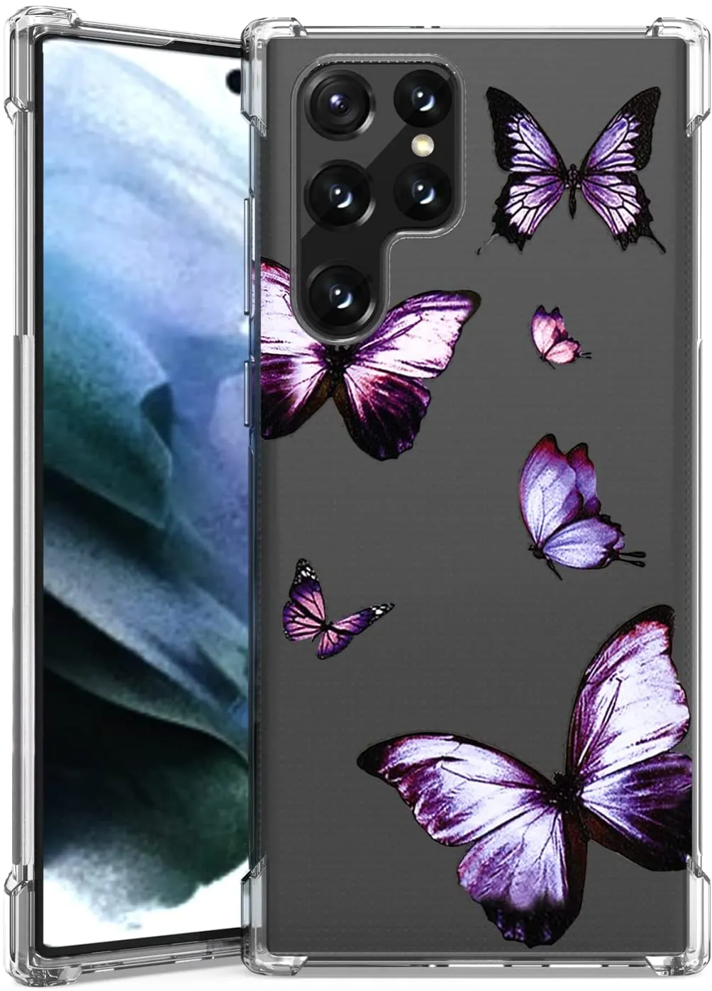 Galaxy S22 Ultra Butterfly Shockproof Bumper Case