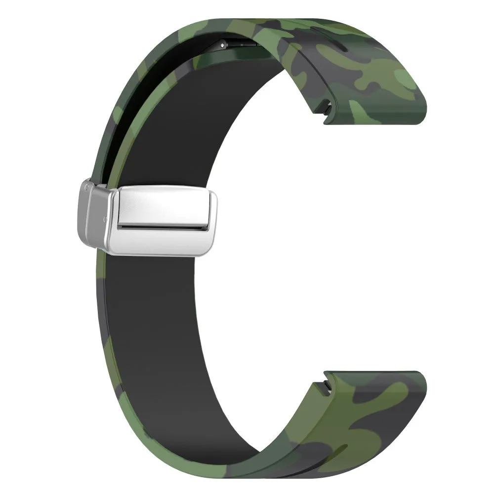 Garmin Approach S70 (47mm) Silicone Sports Bracelet with Magnetic Clasp - Camouflage / Green