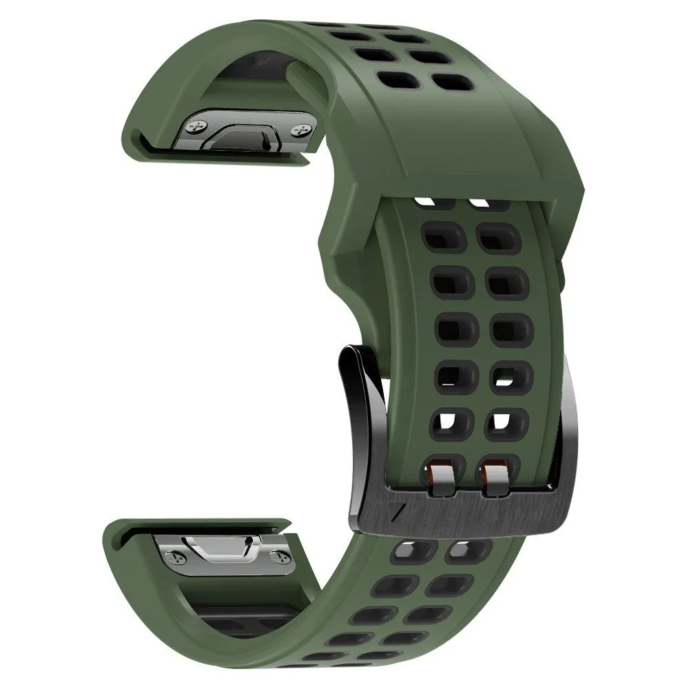 Garmin Descent MK2 Replacement Silicone Wristband Dual Color (joint circumference: 180-220mm) - Green / Black