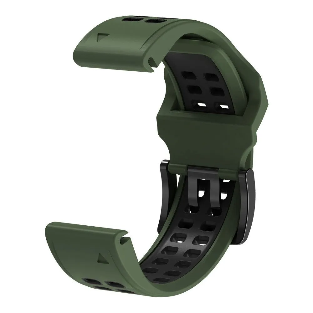 Garmin Descent MK2 Replacement Silicone Wristband Dual Color (joint circumference: 180-220mm) - Green / Black