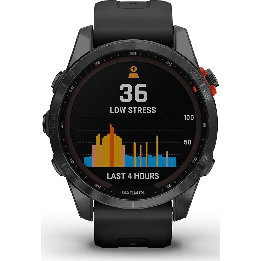 Garmin Fenix 7S Solar multisport GPS Watch, Black