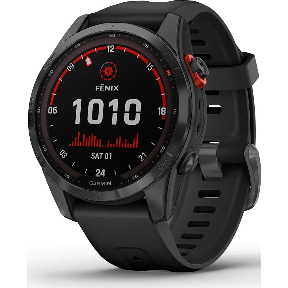 Garmin Fenix 7S Solar multisport GPS Watch, Black