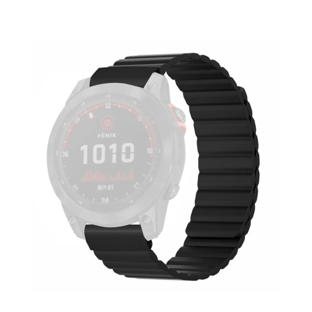 Garmin Fenix 7X Pro Silicone Sport Magnetic Wristband - Black