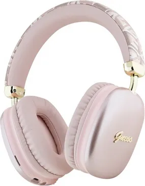 Guess GCube Metallic Script Logo On Ear Wireless Headphone Pink - GUBHK1GCTCSP