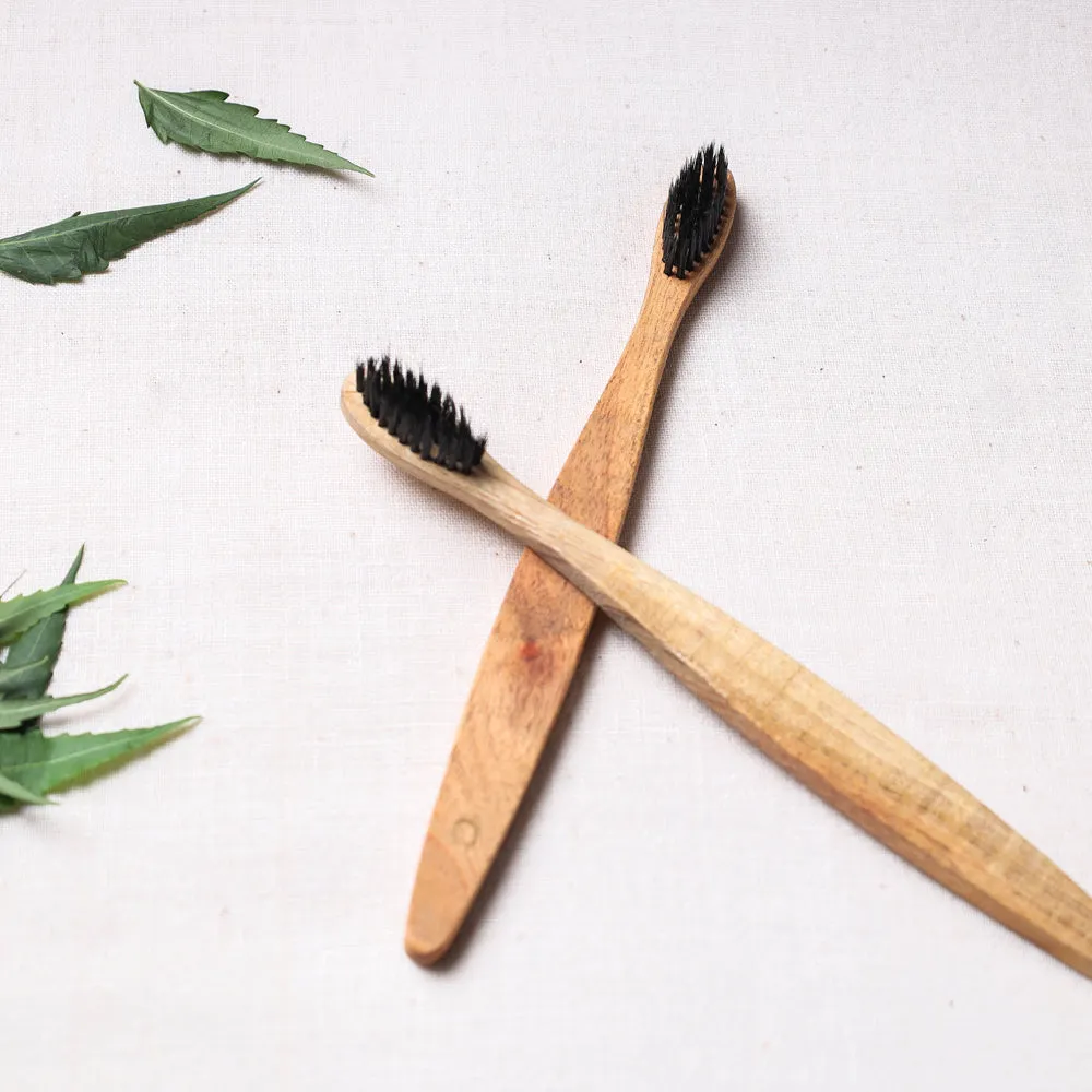 Hand Carved Natural Neem Wood Toothbrush