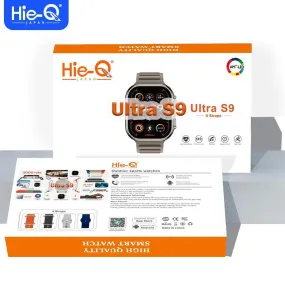 Hie-Q 2.2 Full Screen Smart Watch With 4 Straps - S9