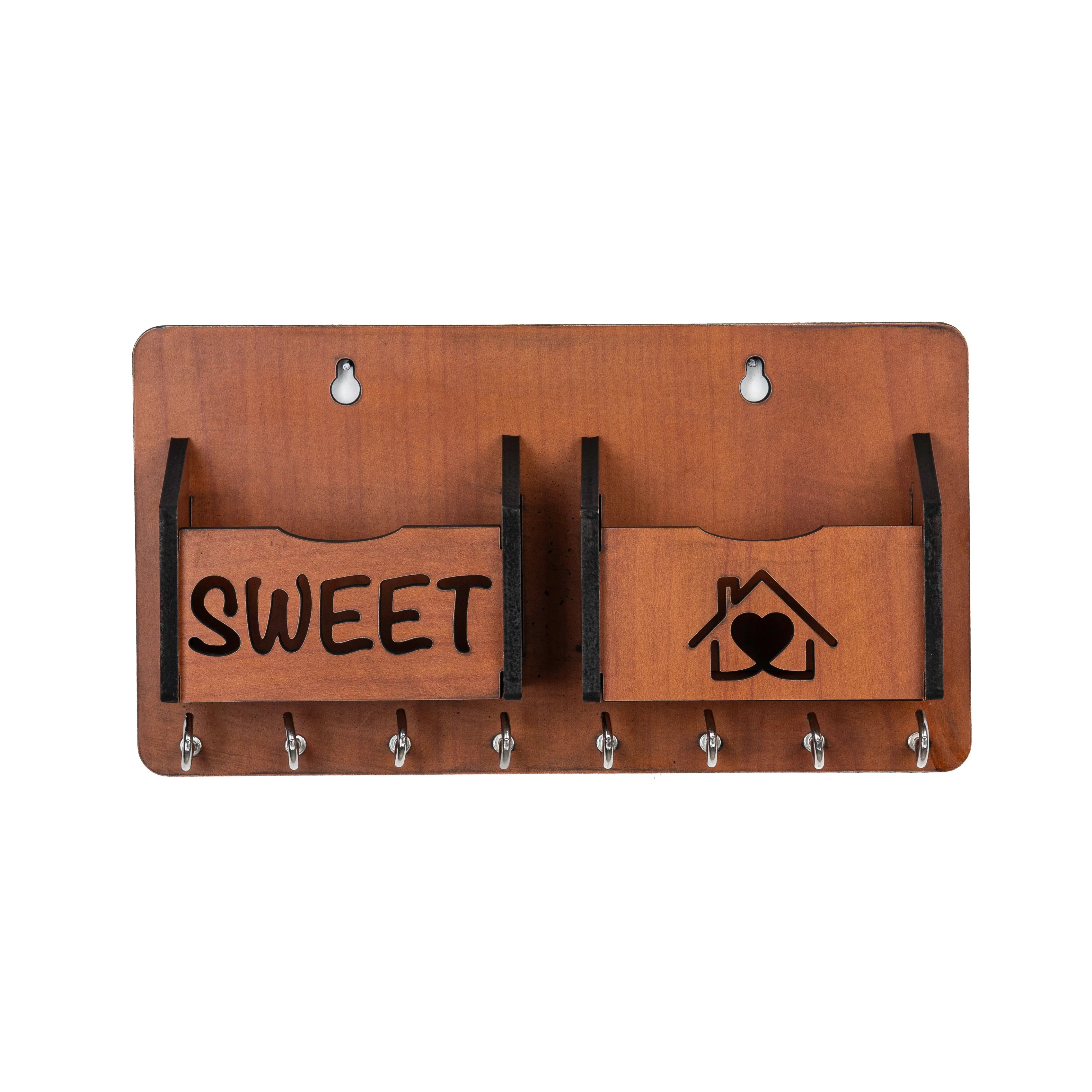 Home Sweet Home: Charming Wooden Key & Phone Organizer