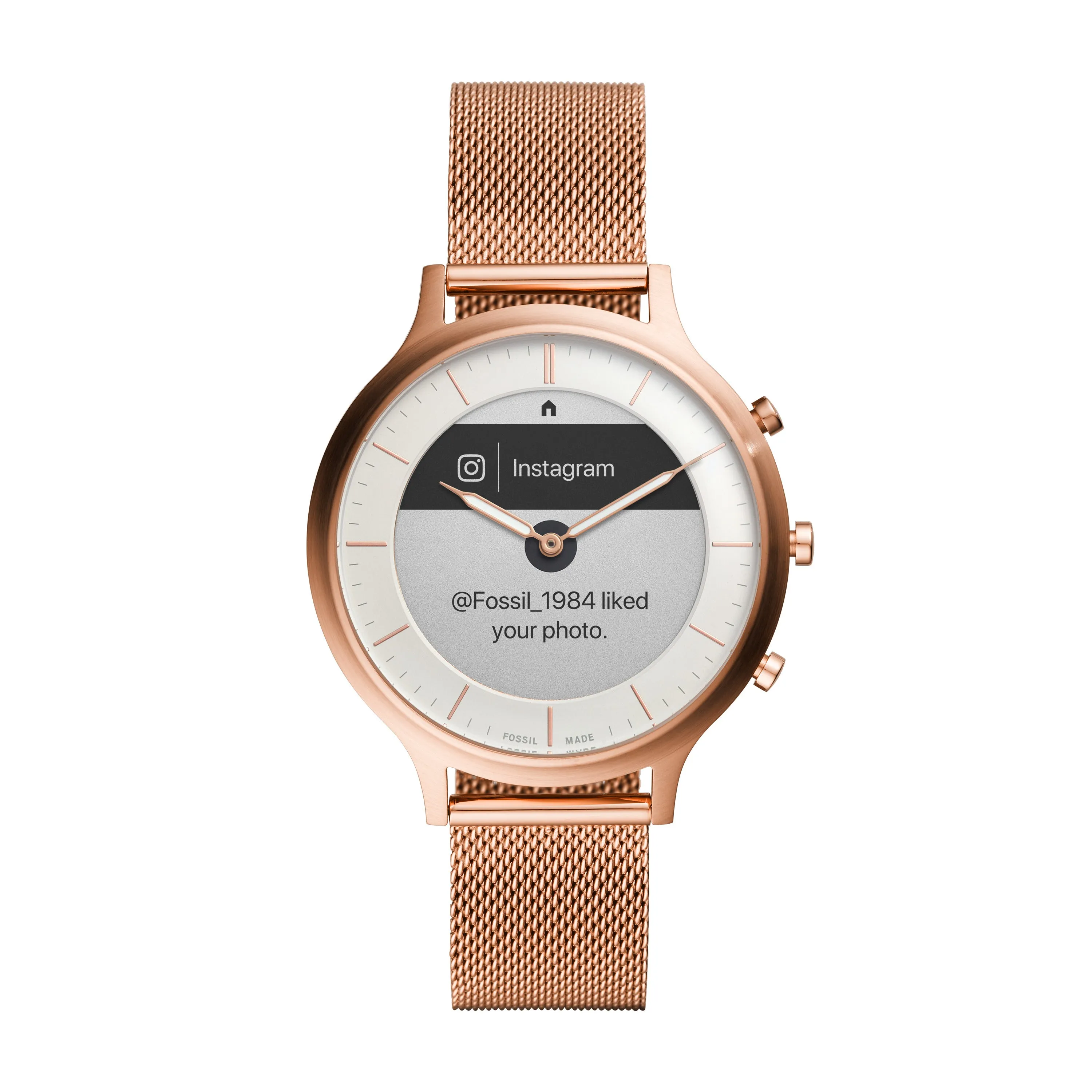 Hybrid Smartwatch HR Charter Rose Gold-Tone Stainless Steel Mesh