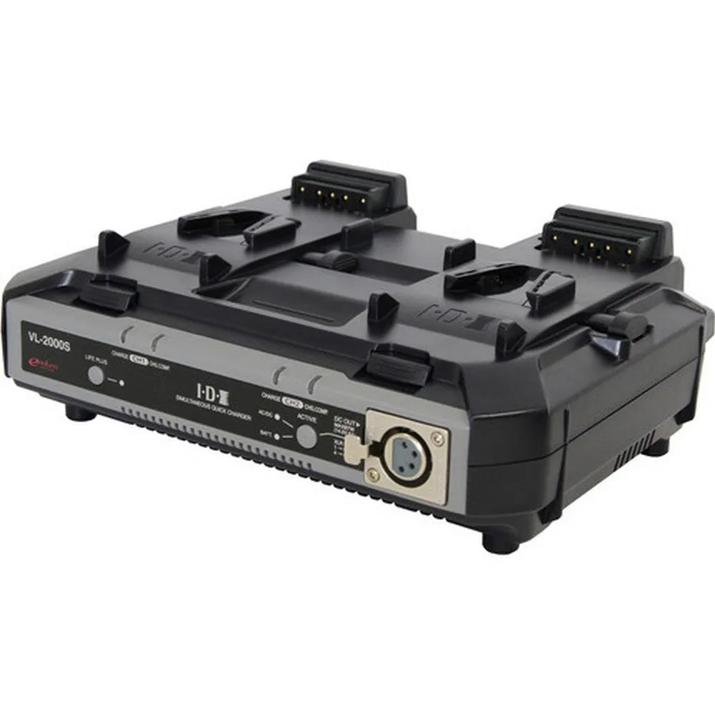 IDX System Technology VL-2000S Dual-Channel Simultaneous Charger with Power Supply (V-Mount)