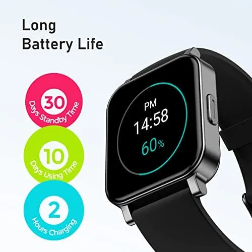 Imzuc Smart Watch, Health Fitness Tracker for Women & Men, Touchscreen Smartwatch with Heart Rate Tracking, Sleep Monitor & SpO2, IP68 Waterproof Sports Watch Compatible with Android & iOS Phones