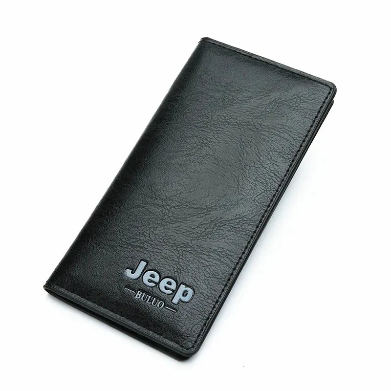 JEEP BULUO Men's Leather Wallet for mobile, cash & cards