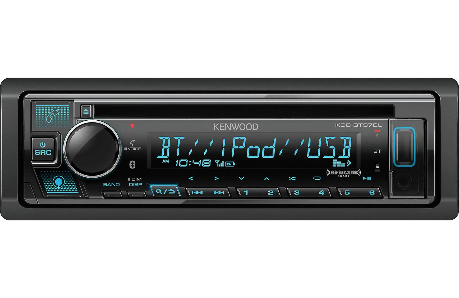 Kenwood KDC-BT378U 1-DIN Bluetooth CD Digital Receiver