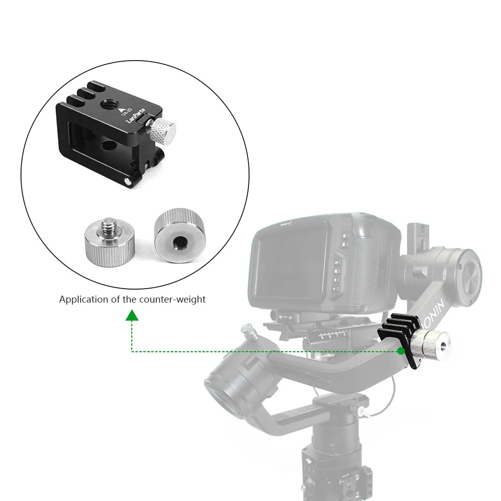 LanParte Counter Weight for DJI Ronin-S gimbal