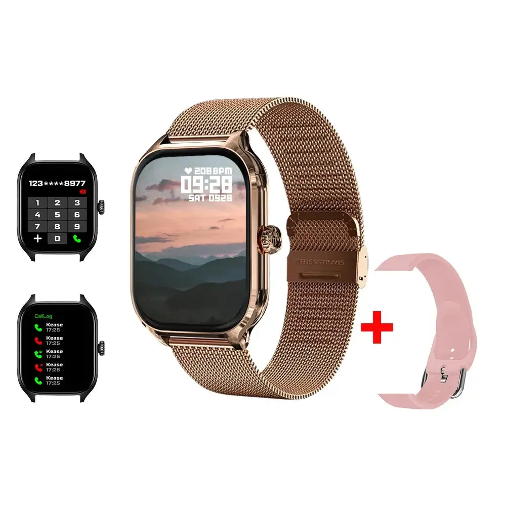 LAXASFIT 2024 New Men's Smart Watch Women's Gift 2.01 Inch HD Full Touch Screen Sports & Fitness Watch Bluetooth Call Smartwatch