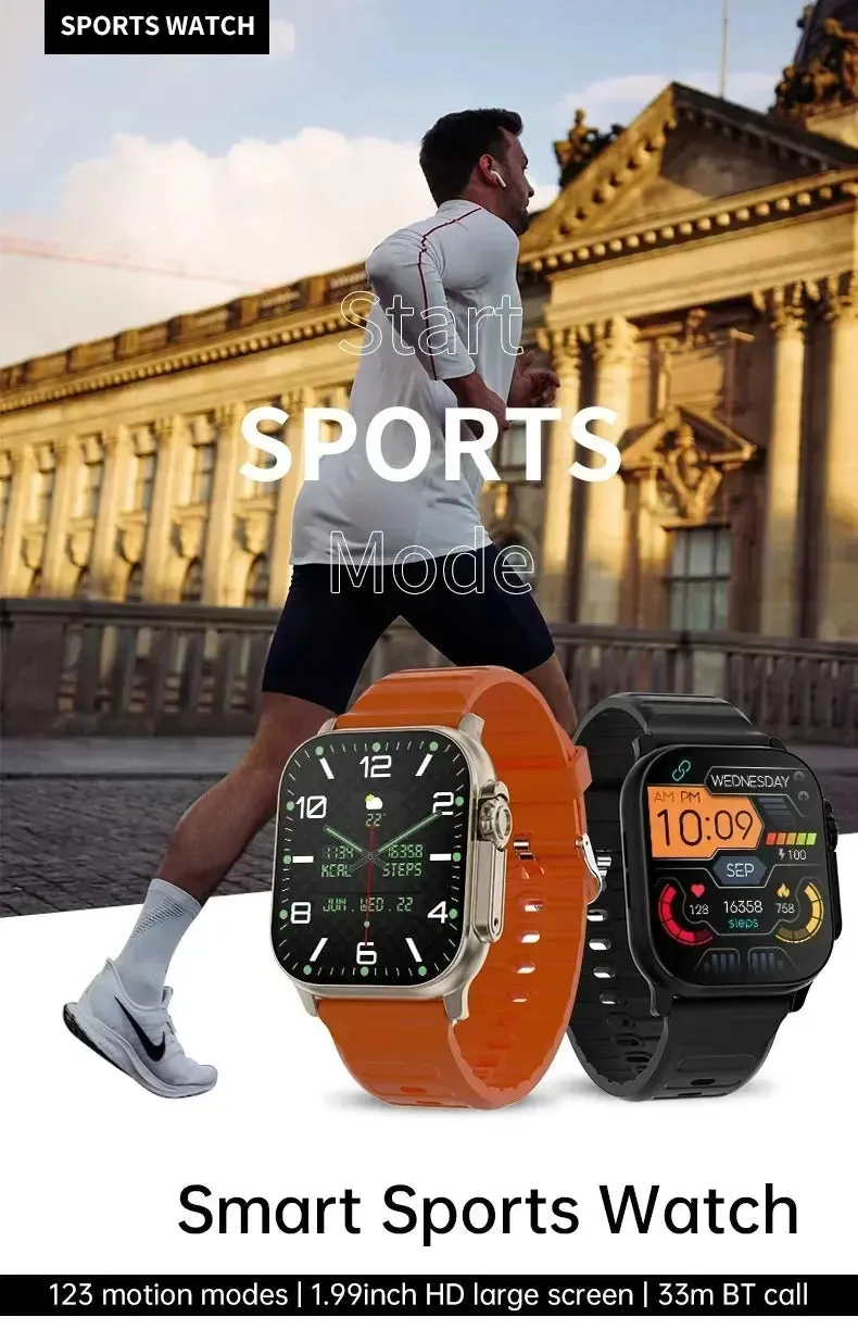 LAXASFIT New Smart Watch Bluetooth Voice Call Heart Rate Monitor Waterproof Sports Health Smart Watch Men Women Android IOS