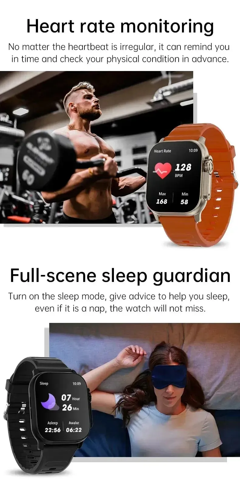 LAXASFIT New Smart Watch Bluetooth Voice Call Heart Rate Monitor Waterproof Sports Health Smart Watch Men Women Android IOS