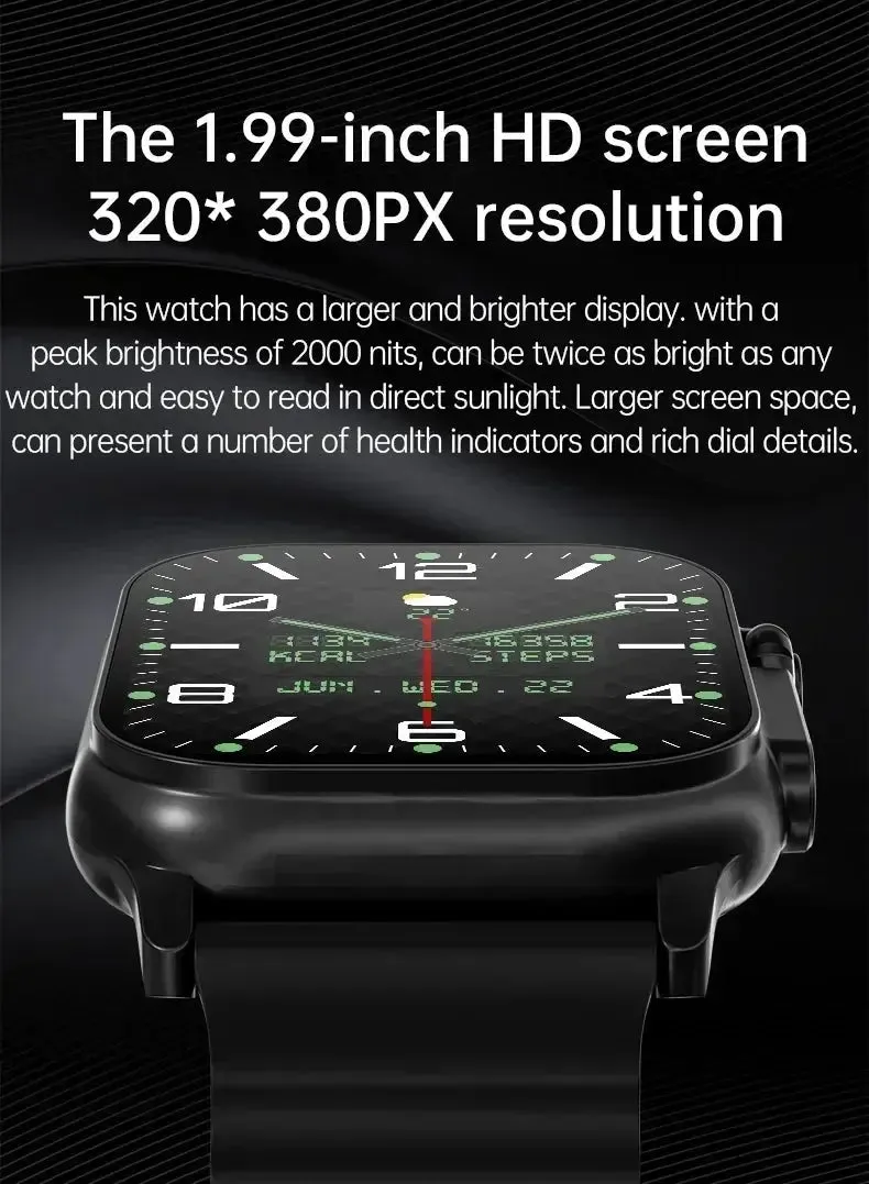 LAXASFIT New Smart Watch Bluetooth Voice Call Heart Rate Monitor Waterproof Sports Health Smart Watch Men Women Android IOS