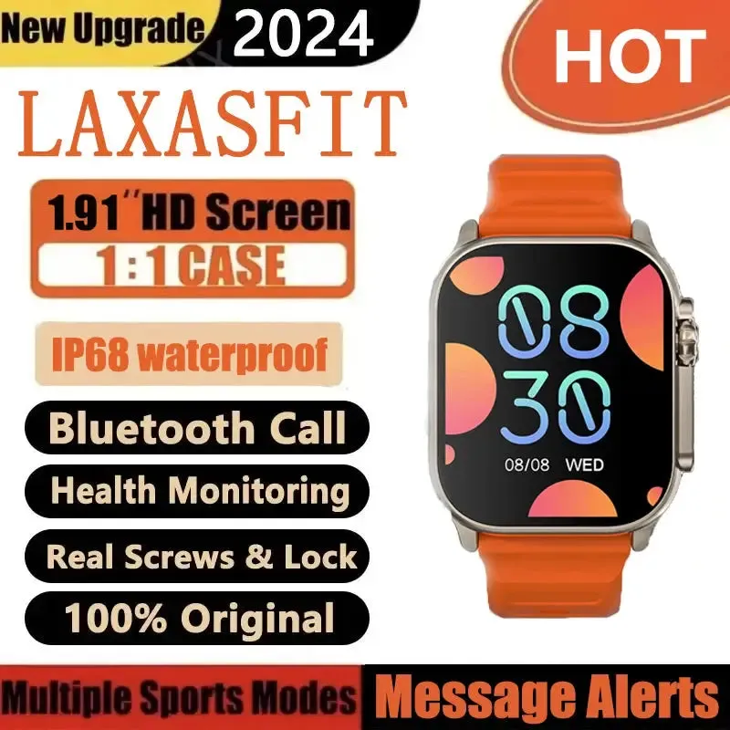 LAXASFIT New Smart Watch Bluetooth Voice Call Heart Rate Monitor Waterproof Sports Health Smart Watch Men Women Android IOS