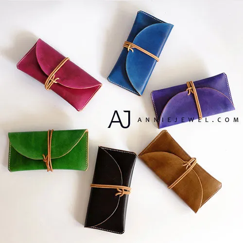 Leather Folded Long Wallet Clutch Phone Purse Wallet