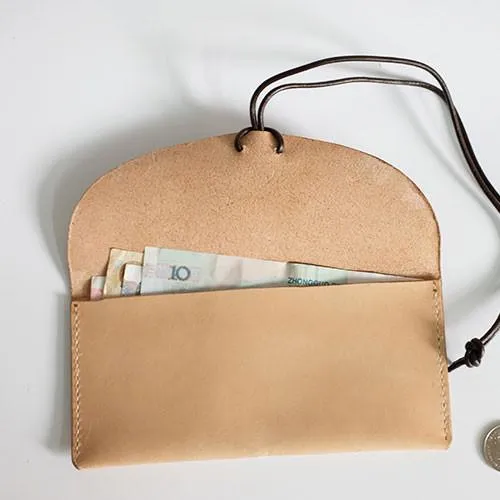 Leather Folded Long Wallet Clutch Phone Purse Wallet