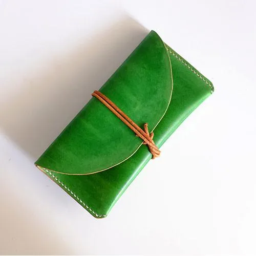 Leather Folded Long Wallet Clutch Phone Purse Wallet