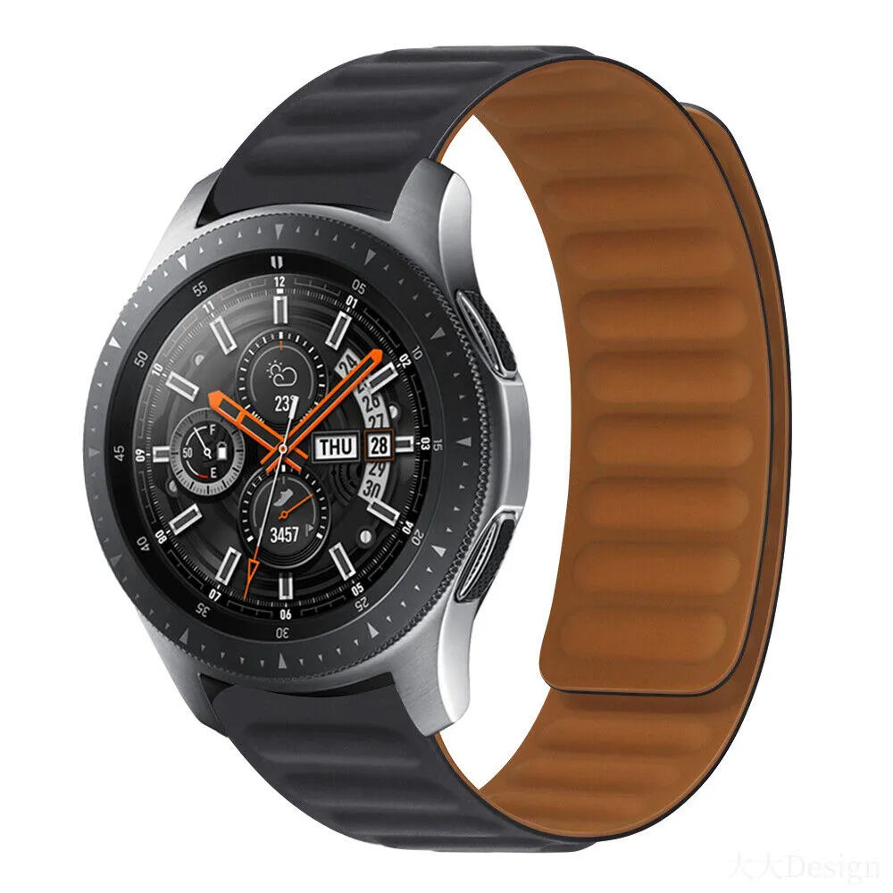 Leather Magnetic Loop Strap | Samsung Galaxy Watch 5 40mm 44mm/Galaxy Pro 5 45mm/Galaxy Watch 4 40mm 44mm | Black