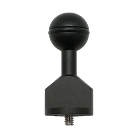 Male 1/4"-20 to 1" Ball adapter Size: 2.5"/6.9cm