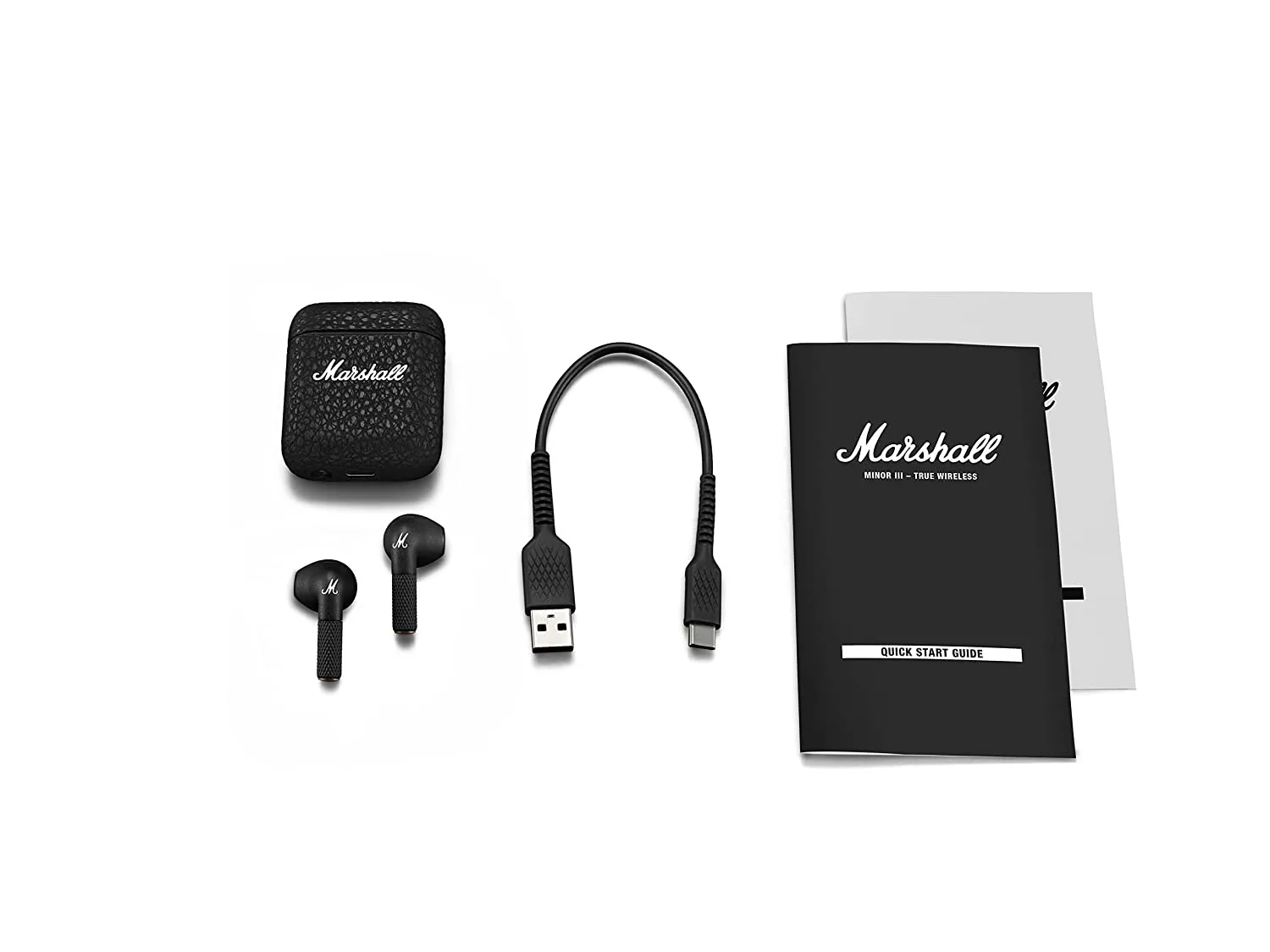 Marshall Minor III Bluetooth Truly Wireless in-Ear Earbuds with Mic (Black)