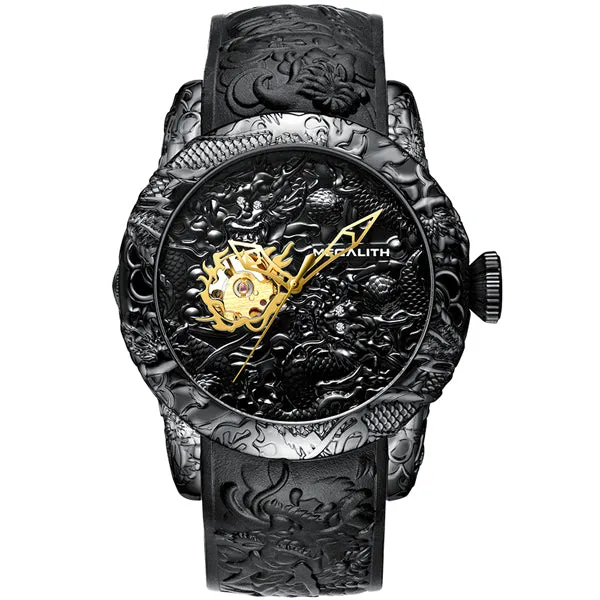 MEGALITH Fashion Gold Dragon watch