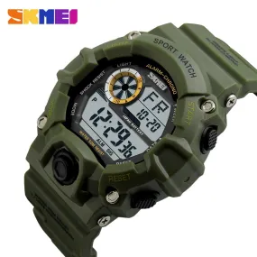 Men's Outdoor Sport Alarm Clock 5Bar Waterproof Military LED Display Shock Digital Watch