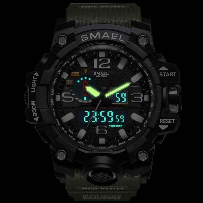 Military Dual Display Analog Digital Watch