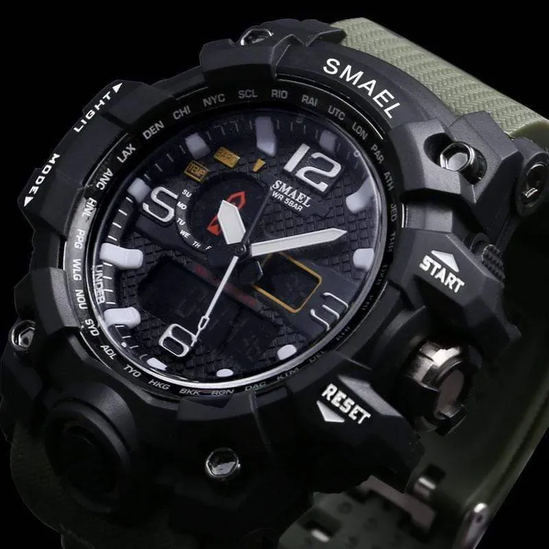 Military Dual Display Analog Digital Watch