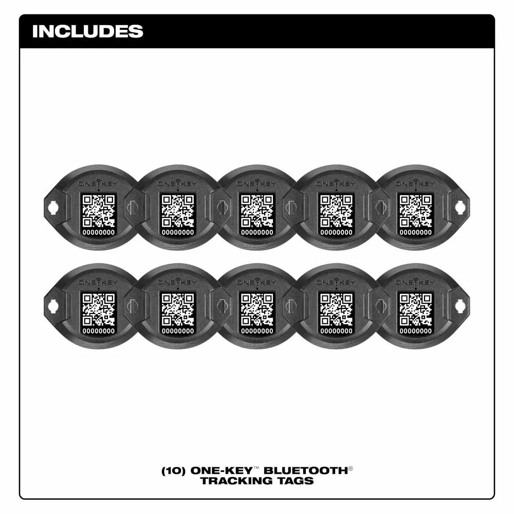 Milwaukee 48-21-2310 ONE-KEY(TM) Bluetooth Tracking Tag - 10 Pack