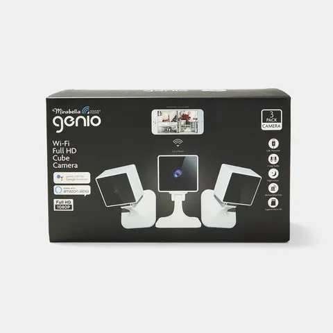 Mirabella Genio Wi-Fi Full HD Cube Camera - 3 Pack