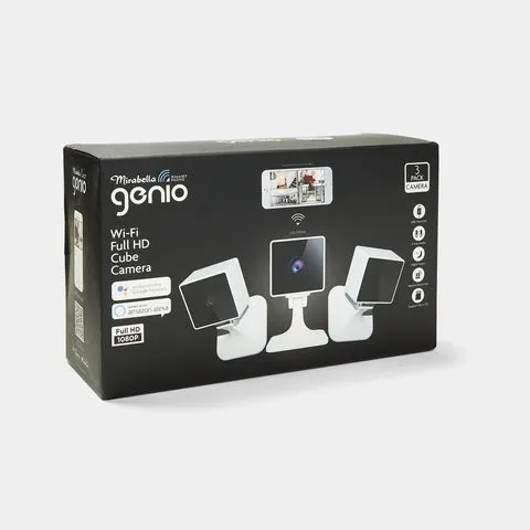 Mirabella Genio Wi-Fi Full HD Cube Camera - 3 Pack