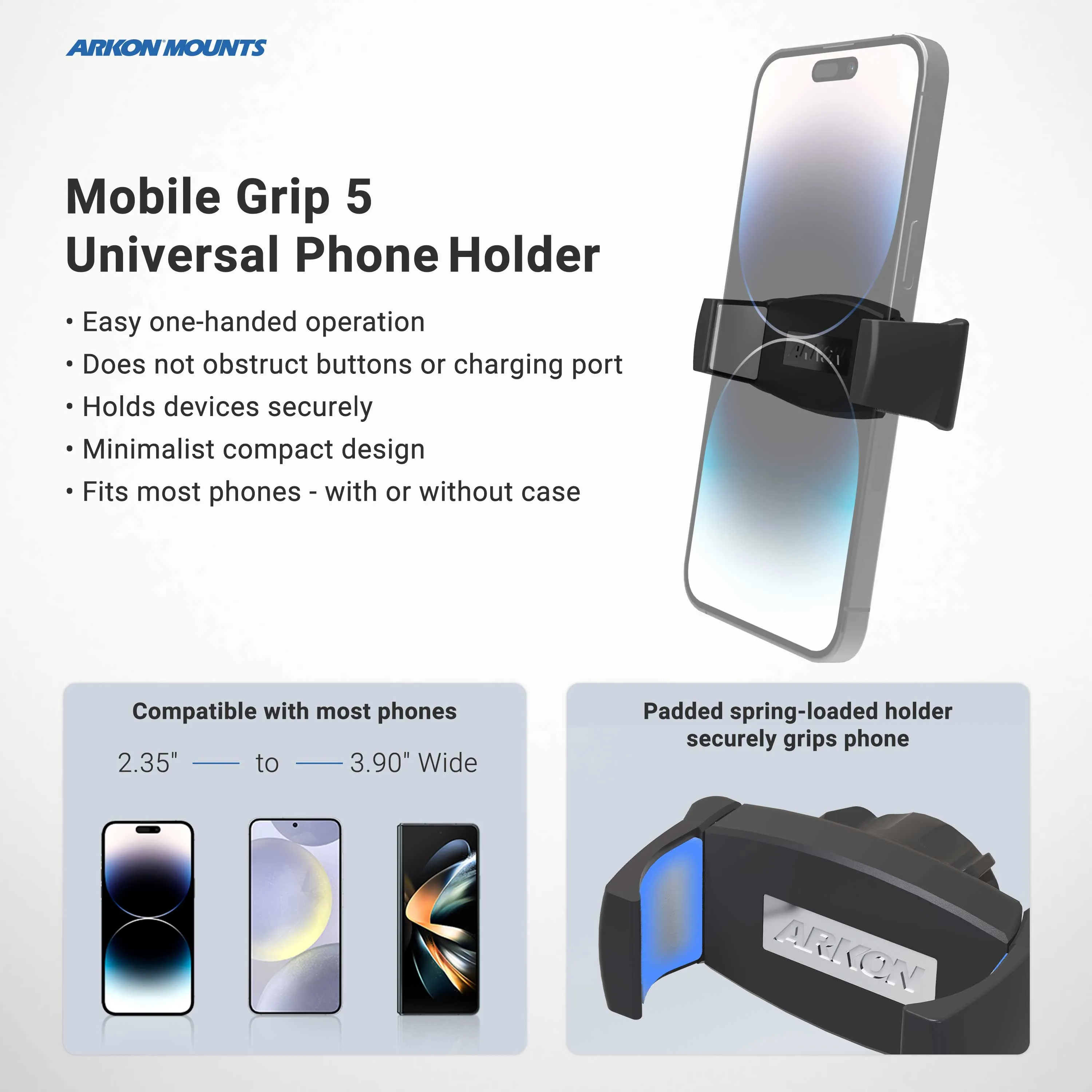 Mobile Grip 5 Holder with Cup Holder Mount