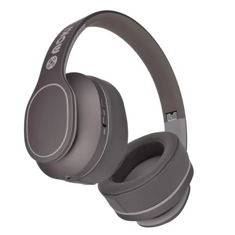 Moki Navigator Noise Cancelling Wireless Over-Ear Headphones [Volume Limited] Blue & Grey