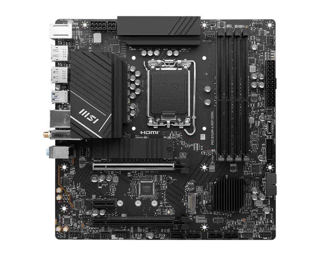 MSI PRO B760M-A WIFI DDR4,LGA 1700 mATX Motherboard