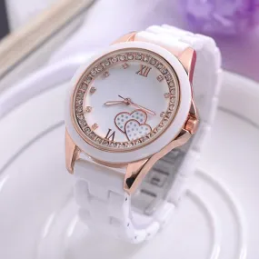 New Luxury Fashion Ladies Quartz Ceramic Watch Women Date Clock Female Wrist Casual Dress Watch Rose Gold Relogio Feminino