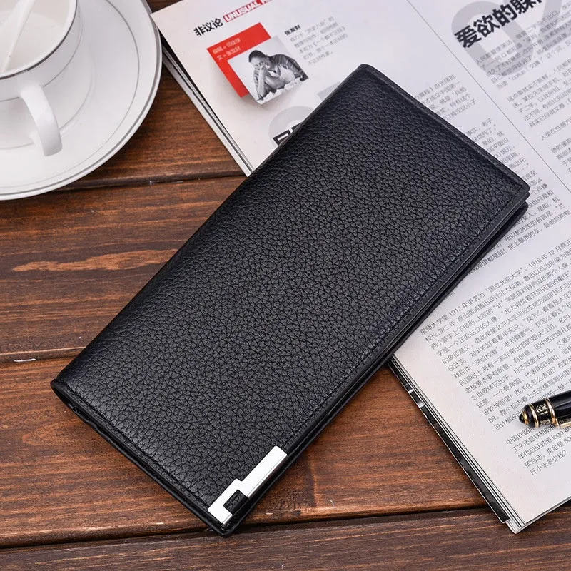 New man wallet business multi function zipper long large capacity phone wallet leather for mens