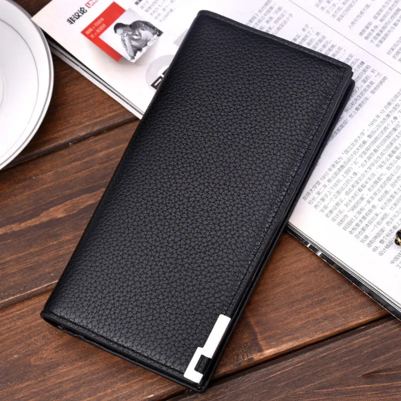 New man wallet business multi function zipper long large capacity phone wallet leather for mens